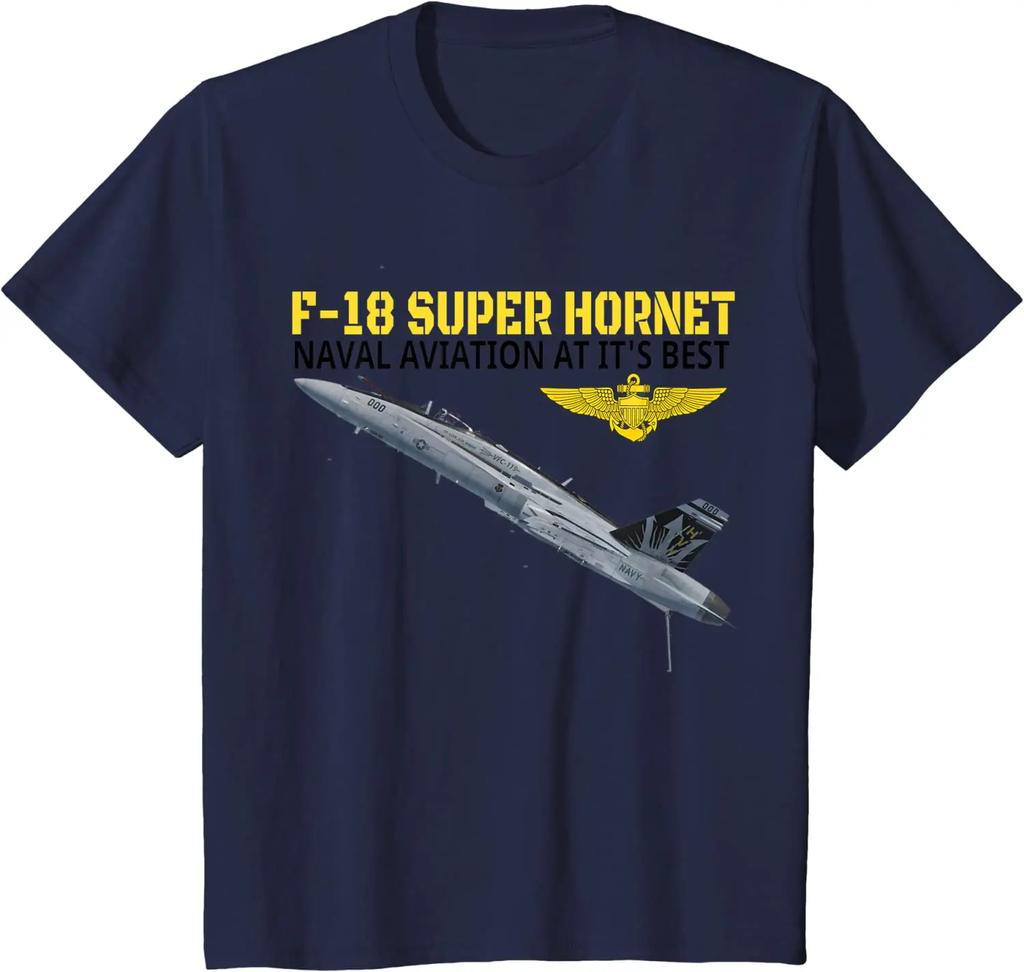 US Naval F18 Super Hornet Multirole Fighter Aircraft TShirt 100 Cotton ONeck Short Sleeve Summer Casual Mens Tshirt