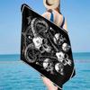 Totenkopf Gotischer Ziegenkopf Strandtuch, Super Weiche Mikrofaser, Geschenk für Sie/Ihn, Geburtstag, für Pool, Strand, Reisen, Heimdekoration Fan Geschenke