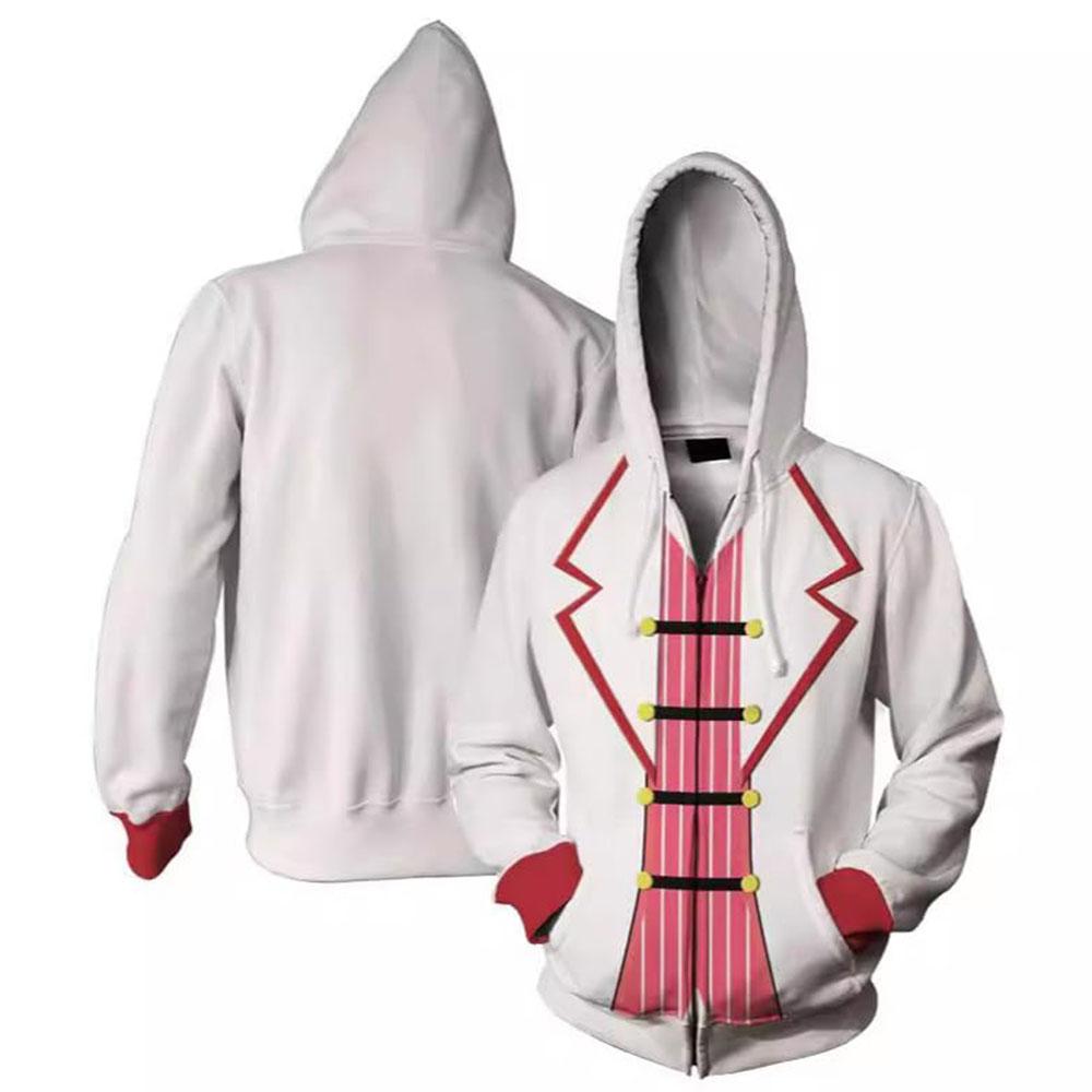 Хеллава Босс Физзаролли Аластор Худи Косплей Молния Мужчины Женщины Свитшоты Длинный Рукав Свободный Мода Пуловеры Худи S