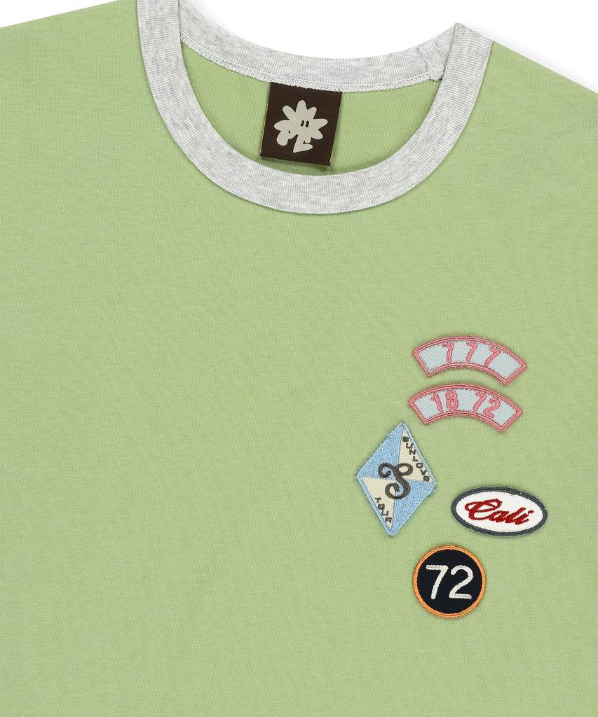 Sun Love Multi Patch Ringer Tee Light Olive