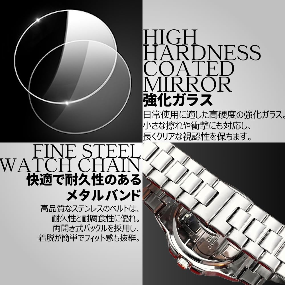 OPK Quartz Date Stainless Steel Suitable for Students and Business Comfortable Watch for Men's Watch, Square, Display, Waterproof, Luminous, Band,