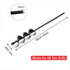 Auger Drill Bit Garden Plant Flower Bulb Auger Rapid Planter Bulb & Bedding Plant Auger for 3/8" Hex Drive Drill Earth Auger Drill Fence Post