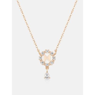 M Basique Argent Sterling Rose Collier A231Sn9121Rpa 42Cm
