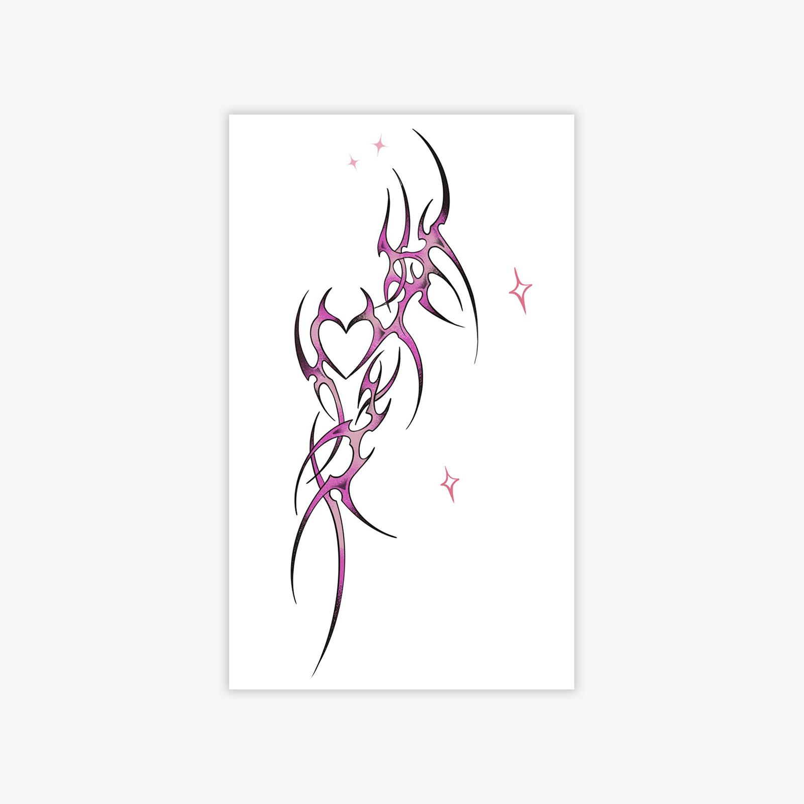 Spice Girl Sweet Cool Diablo Love Thorns Tattoo Sticker Hand Tattoo Sticker 9*15