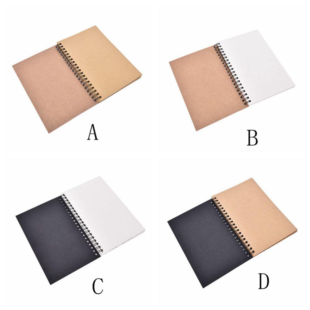 Drawing Spiral Bound School Stationery Coil Kraft Paper Notebook Crafts Sketchbook Art Paper