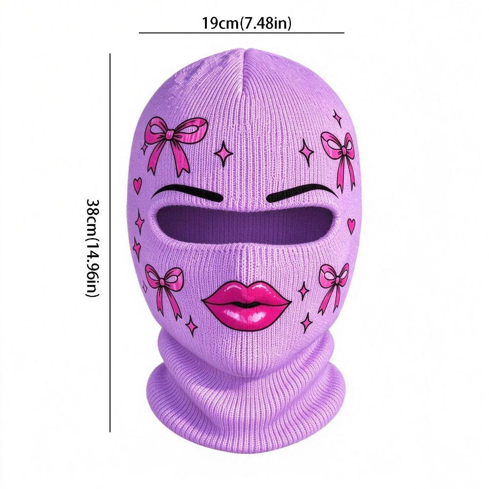 Alter Mann Ski Headcover Menschliches Gesicht Vollgesichtsmaske Bedruckte Gesichtsbedeckung Party