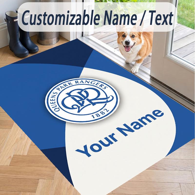 Custom Text Printed Rug Queens Park Rangers FC Non Slip Floor Carpet For Home Room Decor