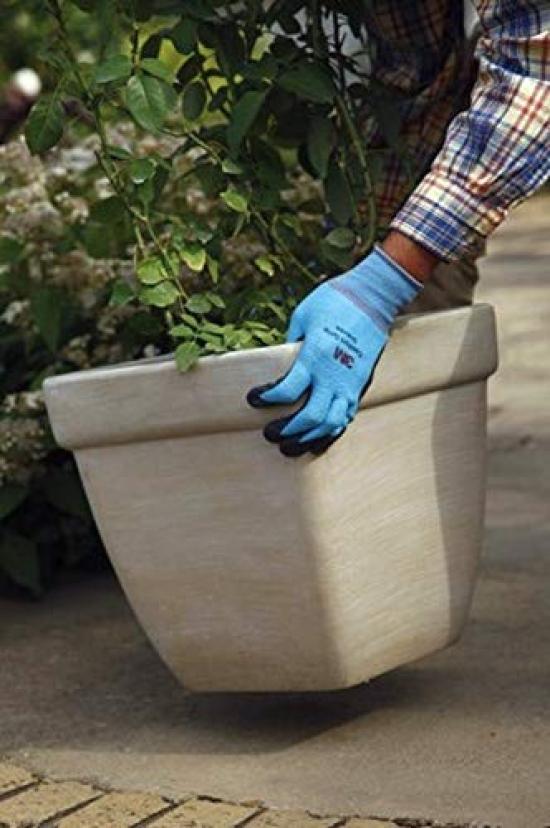 3M Nitrile Foam Coated Work 3D Comfort Stretch Smart Gloves, Fit, Touch, Washable, Thin, 10-Pack (Small, Blue)