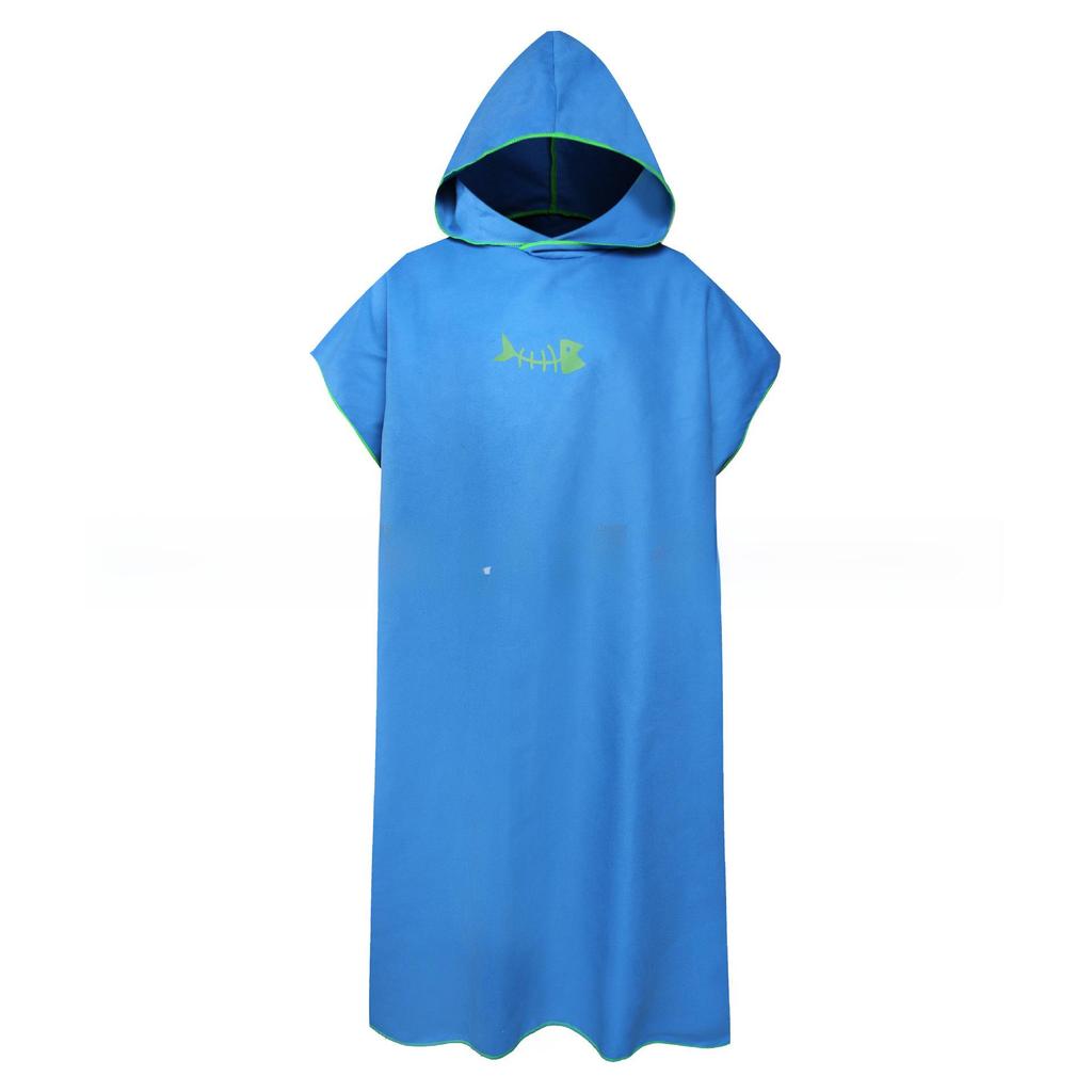 Hooded Quick-Drying Microfiber Bathrobe for Adults - Absorbent Beach & Swimming Towel