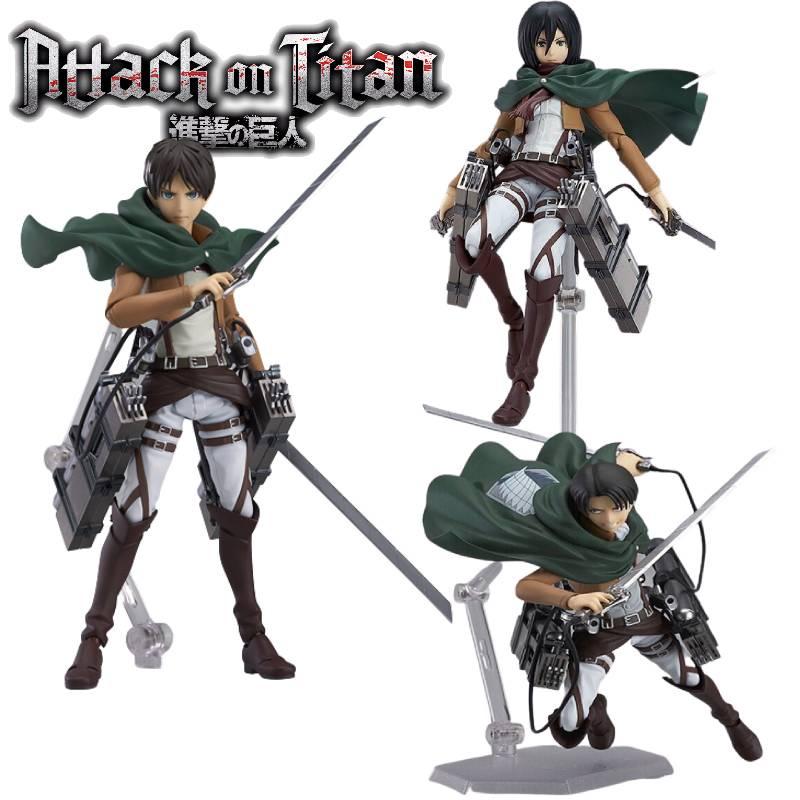 Gorgeous Attack On Titan Figma Levi Ackerman Eren Mikasa Joint Movable Hand Model