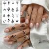 1 Hoja Mariposa Gato Ballena Tatuajes Temporales Para Mujeres Dedo Cuello, Pegatinas de Tatuaje Falso Larga Duración Realista Tatuaje Uso Diario
