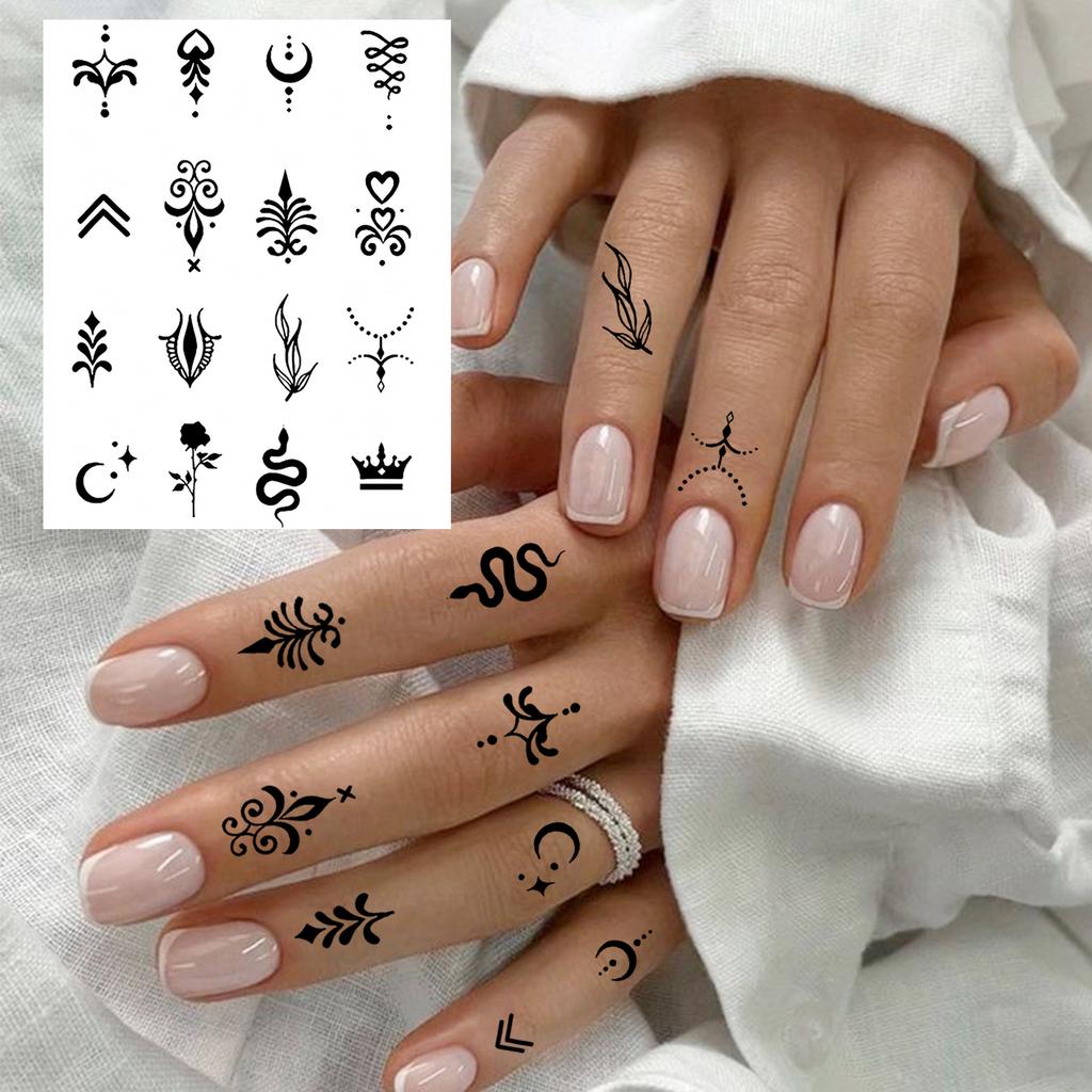 1 Hoja Mariposa Gato Ballena Tatuajes Temporales Para Mujeres Dedo Cuello, Pegatinas de Tatuaje Falso Larga Duración Realista Tatuaje Uso Diario