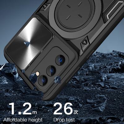 Kickstand Case for Samsung Galaxy S20 FE/S20 FE 5G/S20 FE 2022/S20 Lite,Slide Camera Lid PC+TPU Phone Cover