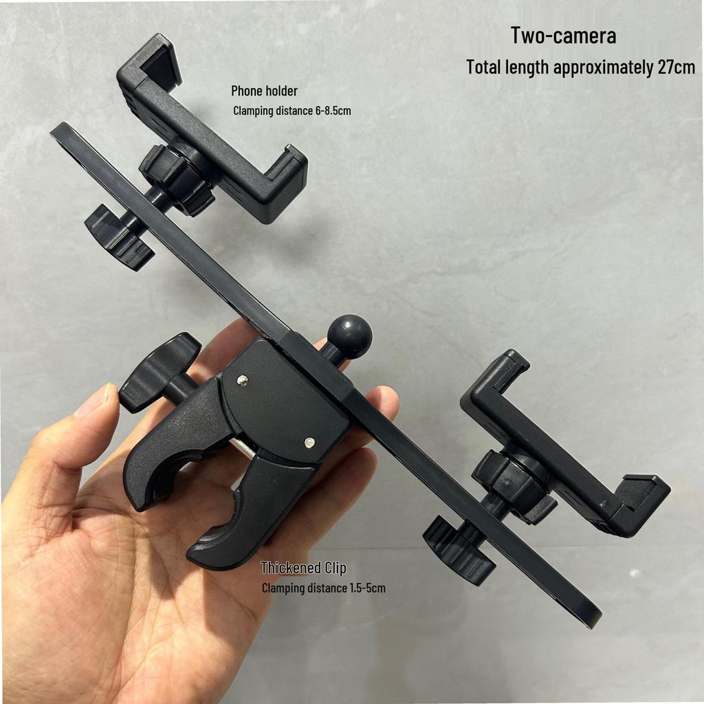 Large Tripod Clamp Phone & Camera Holder with Adjustable Crab Clip