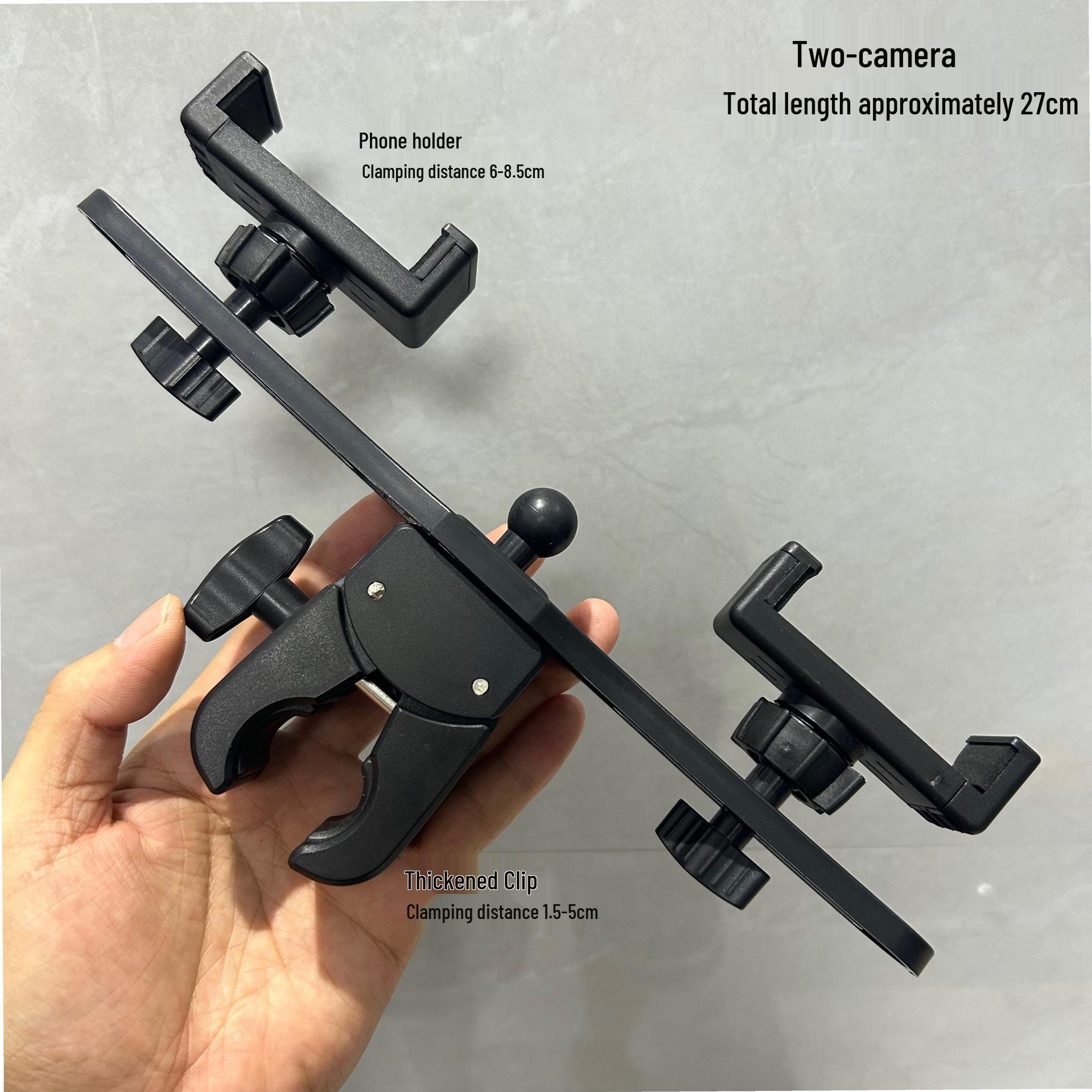 Large Tripod Clamp Phone & Camera Holder with Adjustable Crab Clip