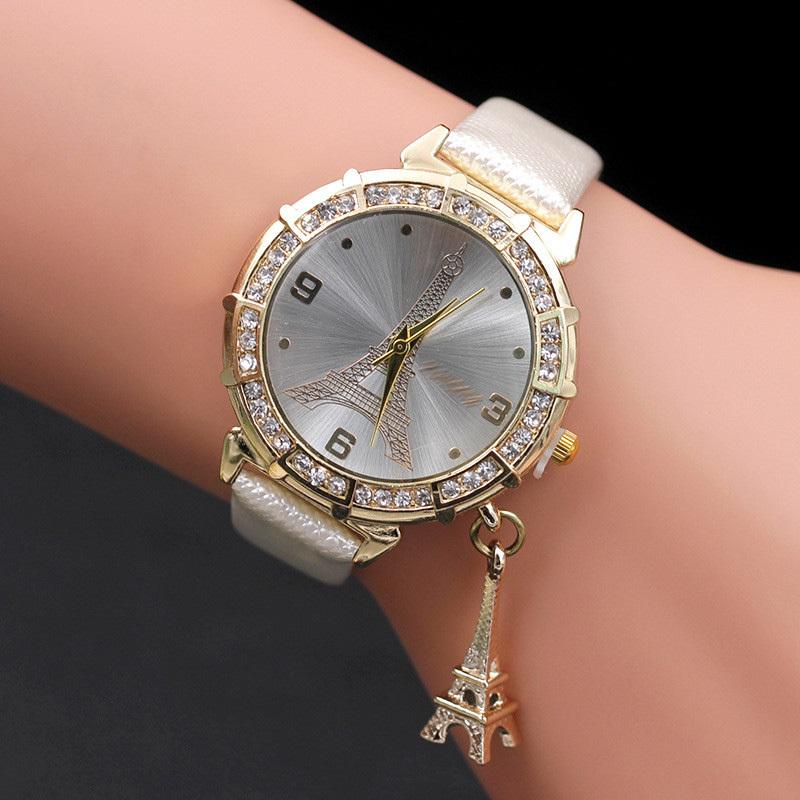 Ladies Watches Fashion Paris Eiffel Tower Watches Women Faux Leather Quartz Watches Relogio Feminino Reloje Mujer Best Gift