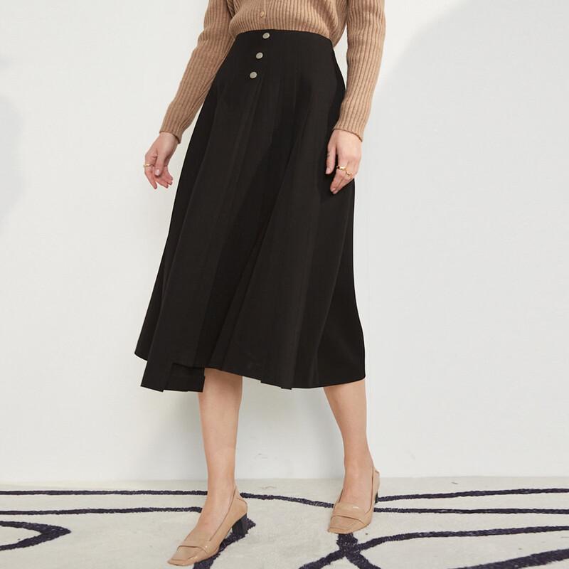 Iveni Women s A-Line High-Waist Mid-Length Skirt XL