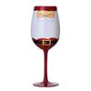 Christmas Themed Wine Glass Goblet High Stem Drinking Cup for Festival Holiday Party Decoration and Toasting Drinkware