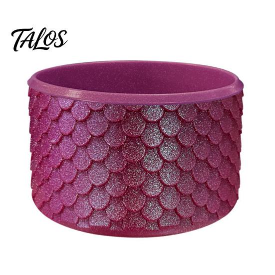 Portable Bottle Sleeve for Commute Silicone Cup Boot, Fish Scale Pattern Decor, Soft Elastic Water Protector Protective Sleeve, Anti-Slip Bottom Cover