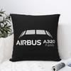 A320 Family Square Pillowcase Cushion Cover Pillow Case Throw Pillow Cover for Home Sofa Living Room