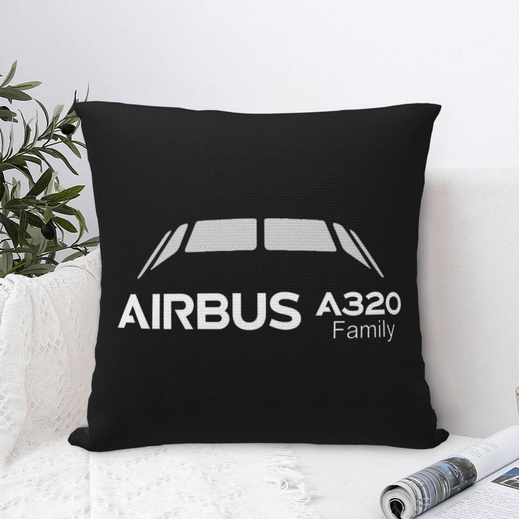A320 Family Square Pillowcase Cushion Cover Pillow Case Throw Pillow Cover for Home Sofa Living Room
