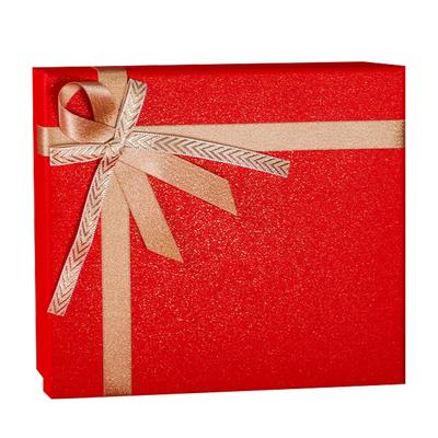 Große rote Geschenkbox Behälter Himmel und Erde Deckel Papierverbund Neujahrsboxen