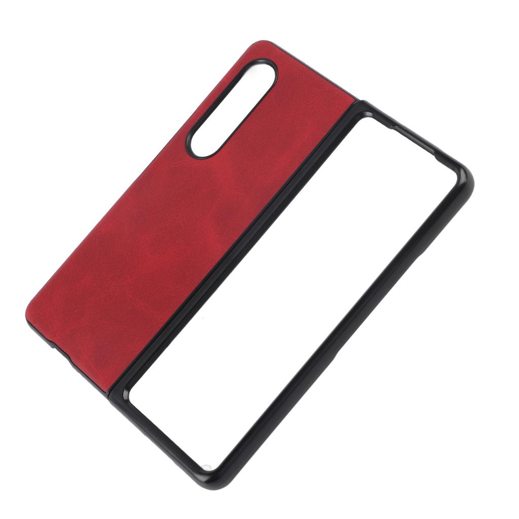 Leder Hartschale für Samsung Galaxy Z Fold 3 Handy Kratzfeste Stoßfeste Hülle