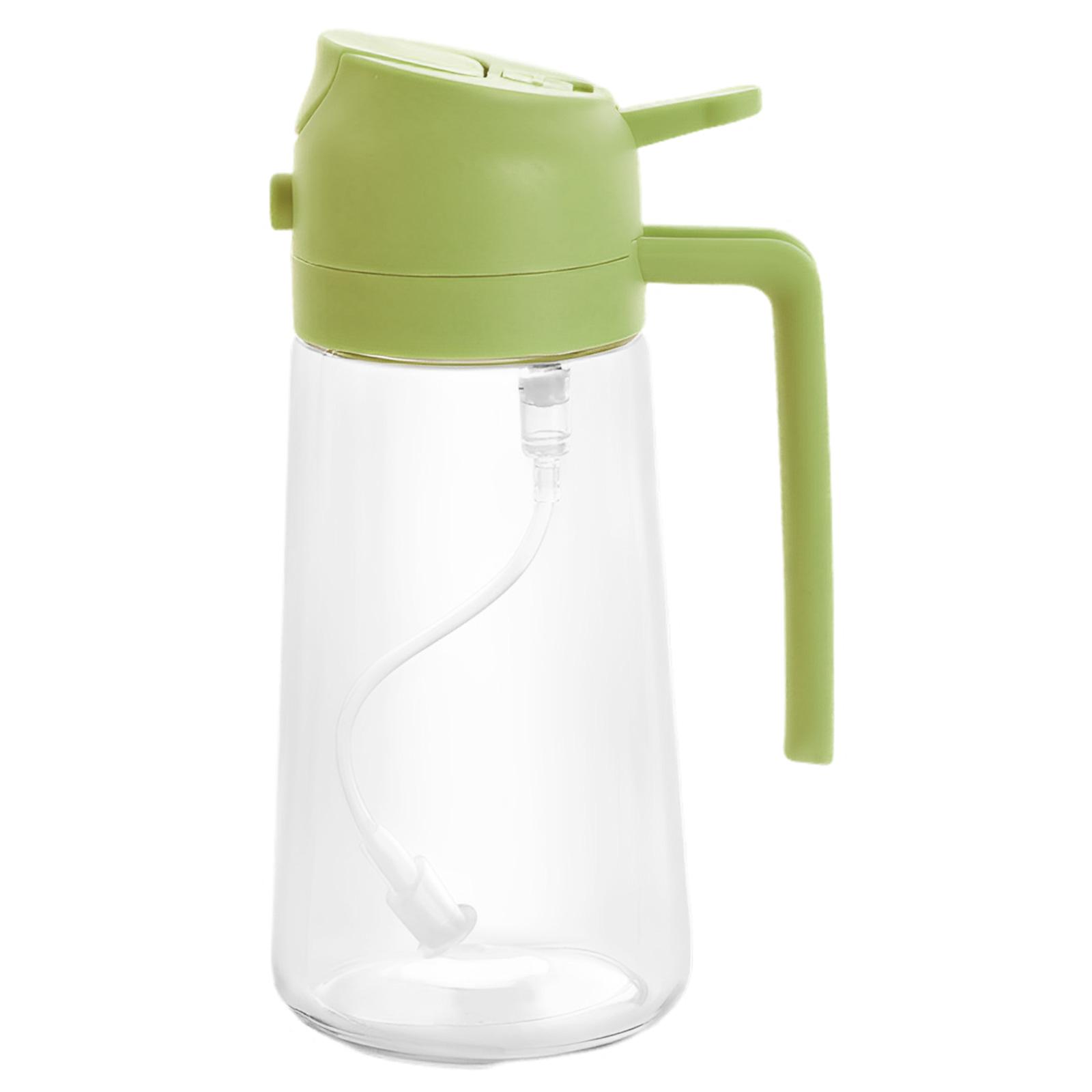 

Пляшка-дозатор для олії для кухні 470 мл/16 унцій Скляна пляшка-спрей для олії Розпилювач для оливкової олії для аерофритюрниці, салату, смаження, барбекю, приготування їжі зелений