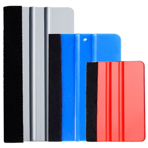 FUYUERO 3-Piece Rubber Scraper Felt Set with Different Sizes, Squeegee Film Application, Felt Scraper Vinyl Scraper Tool for Window Film, Wallpaper, D