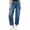 Women's High Waist Washed Women's Jeans Fashionable Versatile Straight Leg Pants