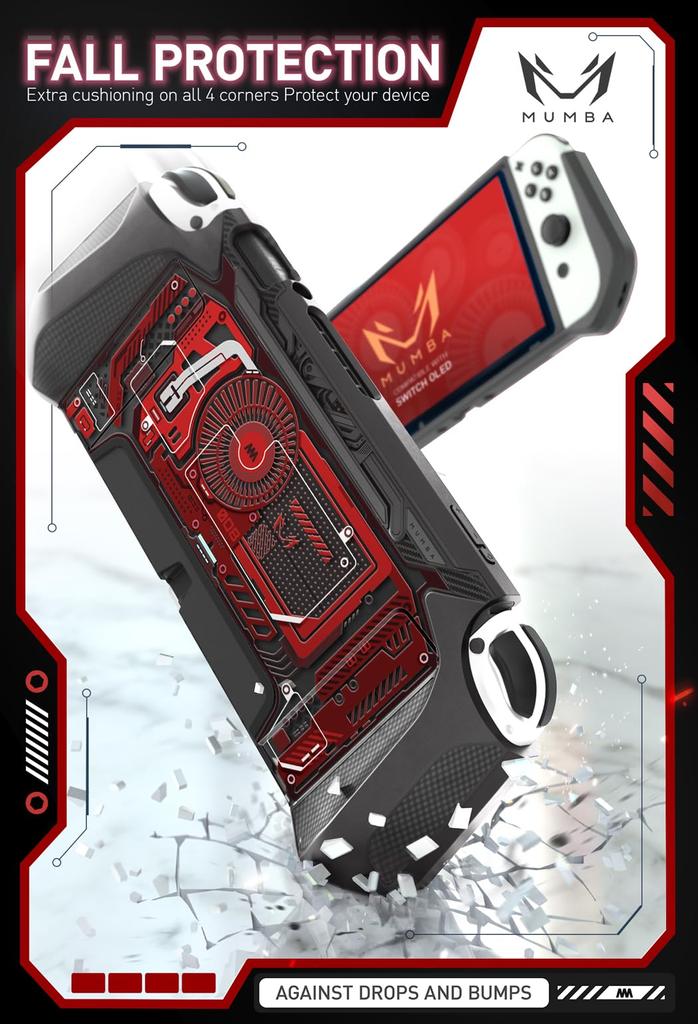 Pouzdro Mumba Nintendo Switch OLED 2021 Organic EL Model TPU Grip Ochranný kryt Dokovatelné příslušenství Kompatibilní s Nintendo Switch OLED a ovladačem