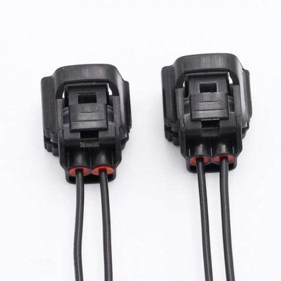 Pair Fog Light Connector Pigtail Plug 2-Pin for 2005-2006 Jeep Wrangler TJ LJ