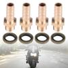 4Pcs Motorcycle Oil Cooler Oil Cooled System M8 Hollow Screw Adapter Fitting  *1.25mm