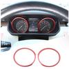 Red Dashboard Speedometer Alloy Ring Trim For Land Rover Discover 5 2017-
