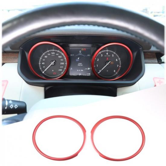 Red Dashboard Speedometer Alloy Ring Trim For Land Rover Discover 5 2017-