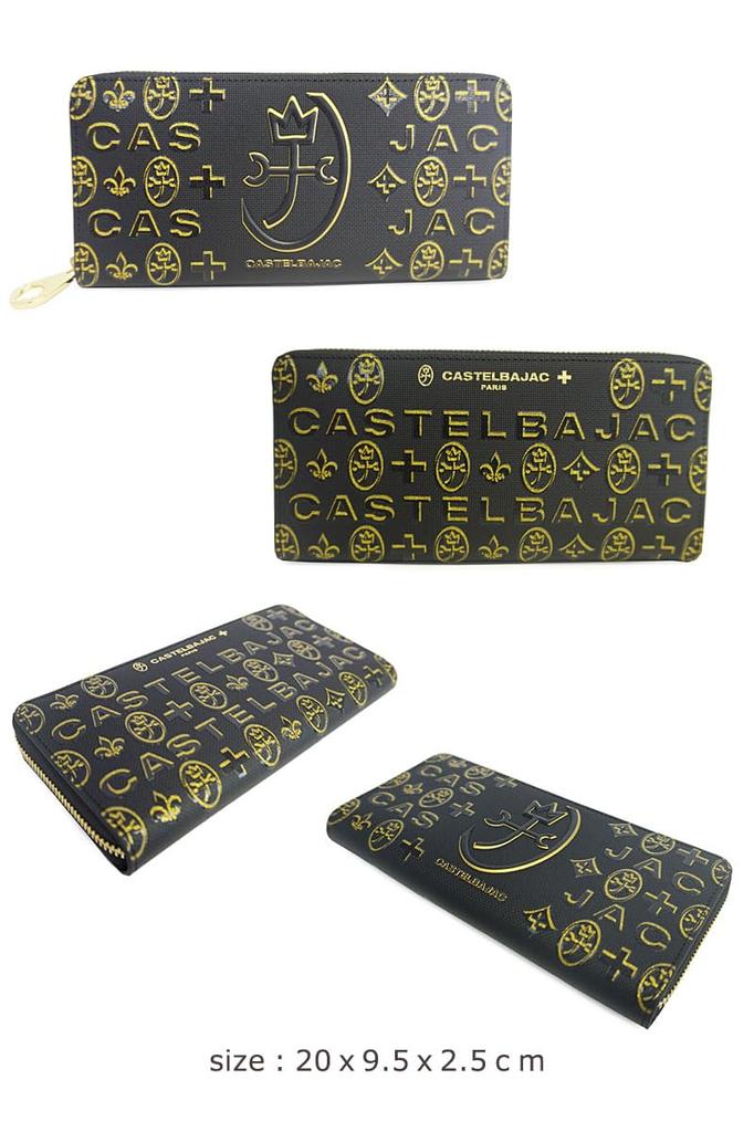 Castelbajac Round Zipper Long Wallet, Cite, 089653 (White)