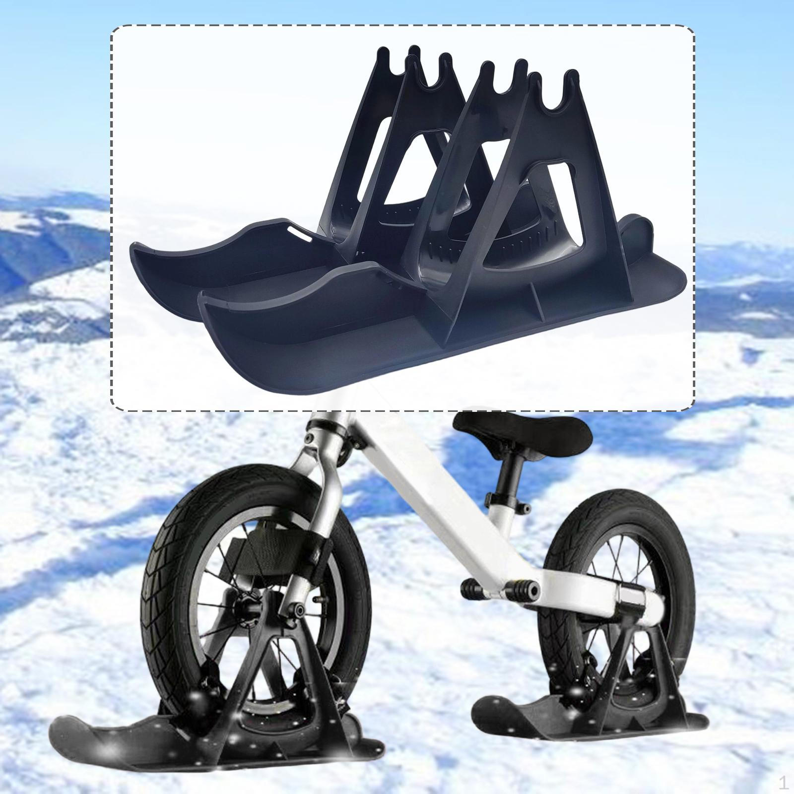 

Ski Set Snow Sled Winter Outdoor Fun Stable Easy to Install Bicycle Skiing Parking Stand for чорний