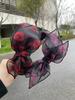 Lip Mesh Bow Headband with Toothed Wide Edge Non-Slip Women's Fashionable Hair Accessories