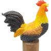 Rooster Design Rustic Brown Wood Paper Towel Holder Stand Up Paper Towel Holder, Easy One-Handed Tear Kitchen Paper Towel Dispenser with Weighted