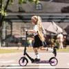 Black Pink Foldable City Scooter With Shock Absorber