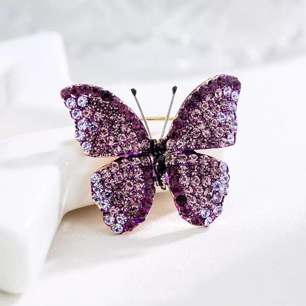 Full Diamond Butterfly Brooch Women'S Luxury Atmospheric Pin Jacket Cardigan Suit High-End Women'S Fashion Corsage