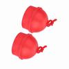 2pcs No Slip Cue Tip Chalk Billiard Pool Cue Chalk Holder with Cord for Snooker Pool (Black)