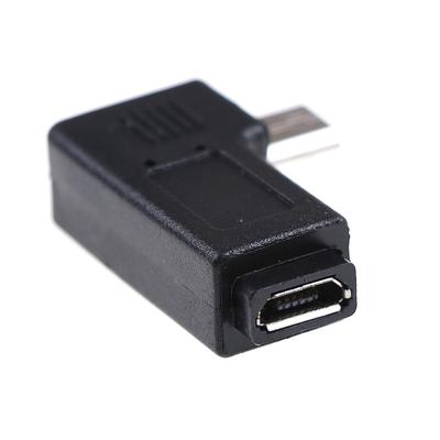 2Pcs 90 Degree Micro Left &Right Angle Usb Male To Female Plug Adapters Charger