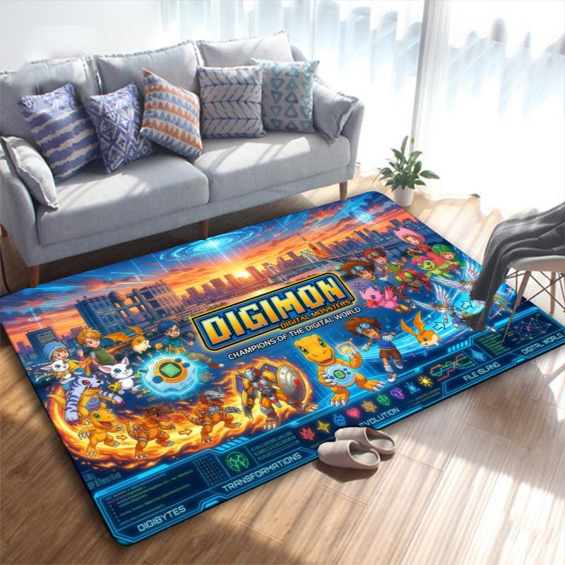 Anime Digmon Carpet Rug for Living Room Bedroom Home Sofa Decoration,Kids play Non-slip Floor Mat