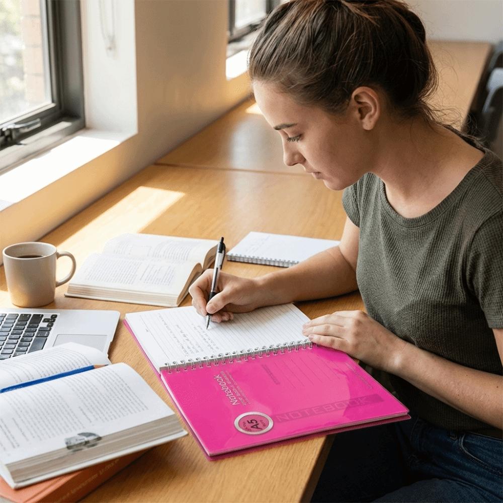 Flexible Coil Design PP Coil Notebook Waterproof Cover Journal Notebook  Note-Taking