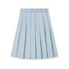 ELLE KIDS Girls' Light Denim Frayed Pleated Skirt