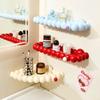 Suction Cup Wall Mounted Shelf ABS Shower Storage Rack Bathroom Organizer  Shower Room