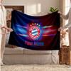 Coperta Personalizzata in Pile del Bayern Monaco con Logo Calcistico, Testo con Nome Personalizzato Morbida Calda Coperta da Divano per la Casa