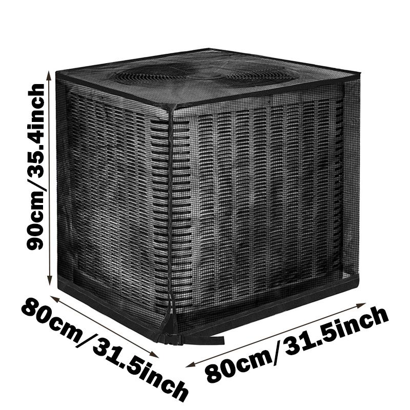 1PC Mesh Air Conditioner Cover, Outdoor Mesh Hole AC Protector, Window AC Unit Cover, Black Universal Dustproof AC Cover