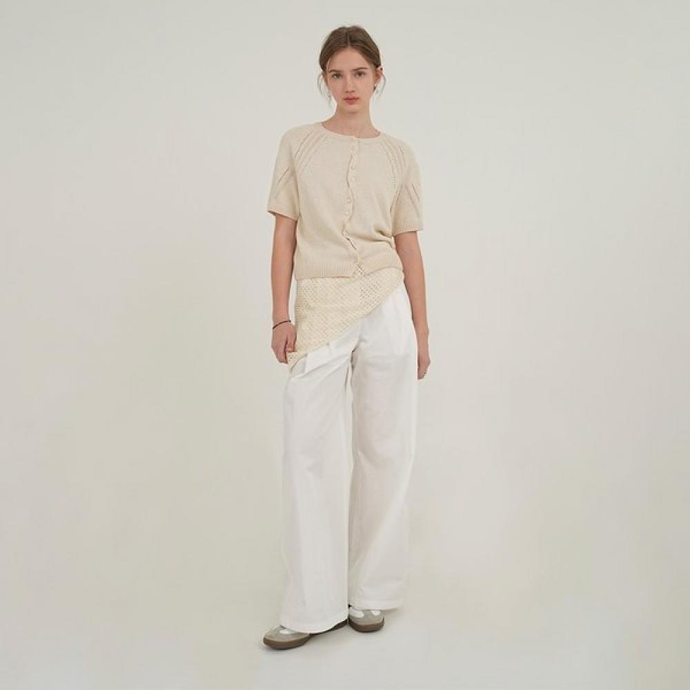 On On Layered Knit Wrap Scarf Nex5mx606 IVORY/FREE